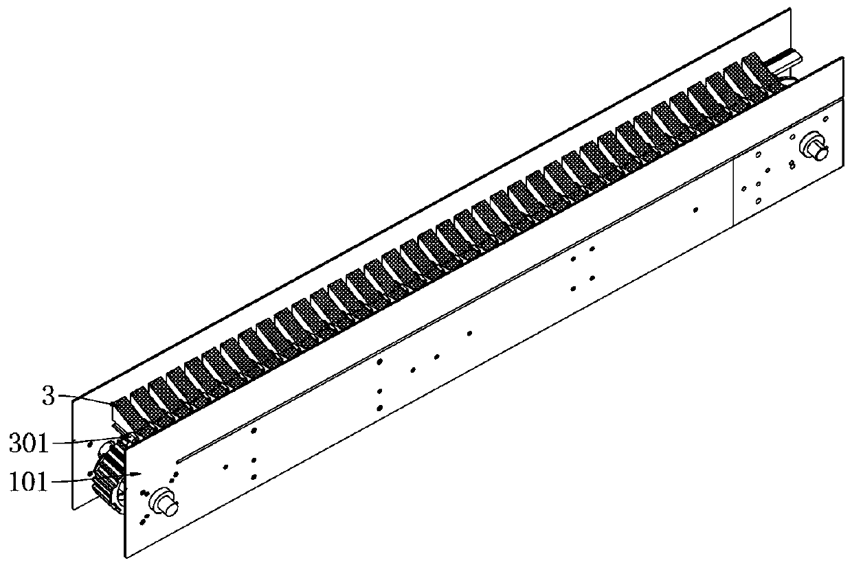 Assembly line conveying structure for piston rod of hydraulic oil cylinder