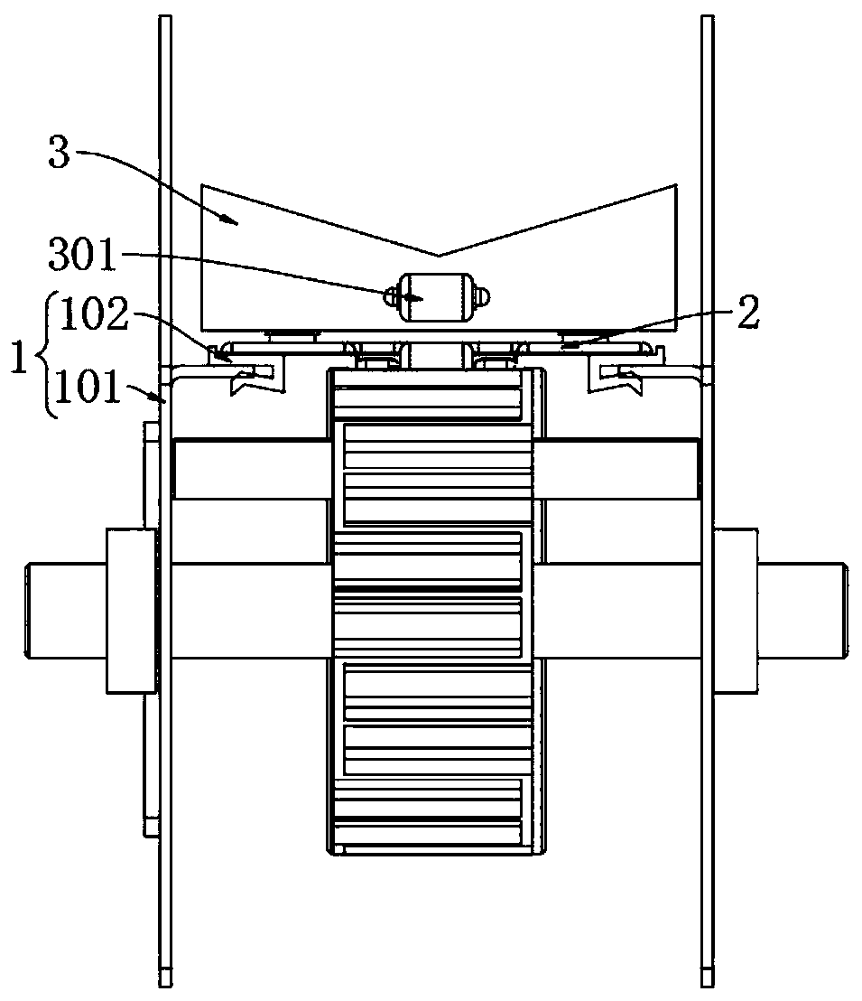 Assembly line conveying structure for piston rod of hydraulic oil cylinder