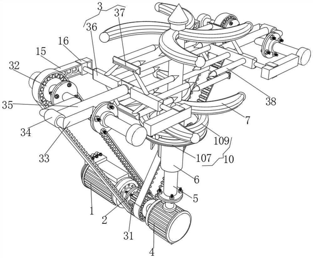 High-safety efficient stirring mechanism for wet mixing granulator