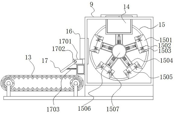 Classified conveying device with insulation detection function for radar joint machining