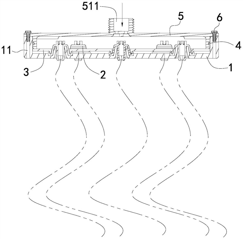 Shower head of swinging water spray structure