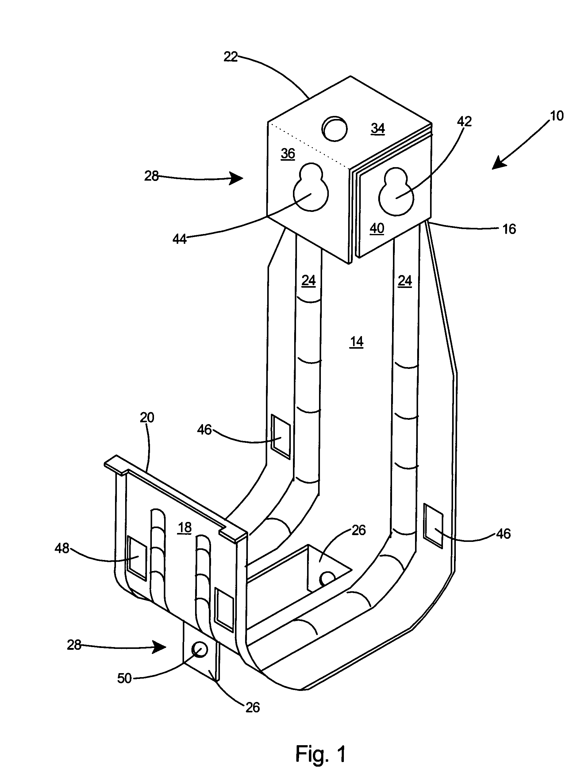 Gangable cable support with improved stiffness