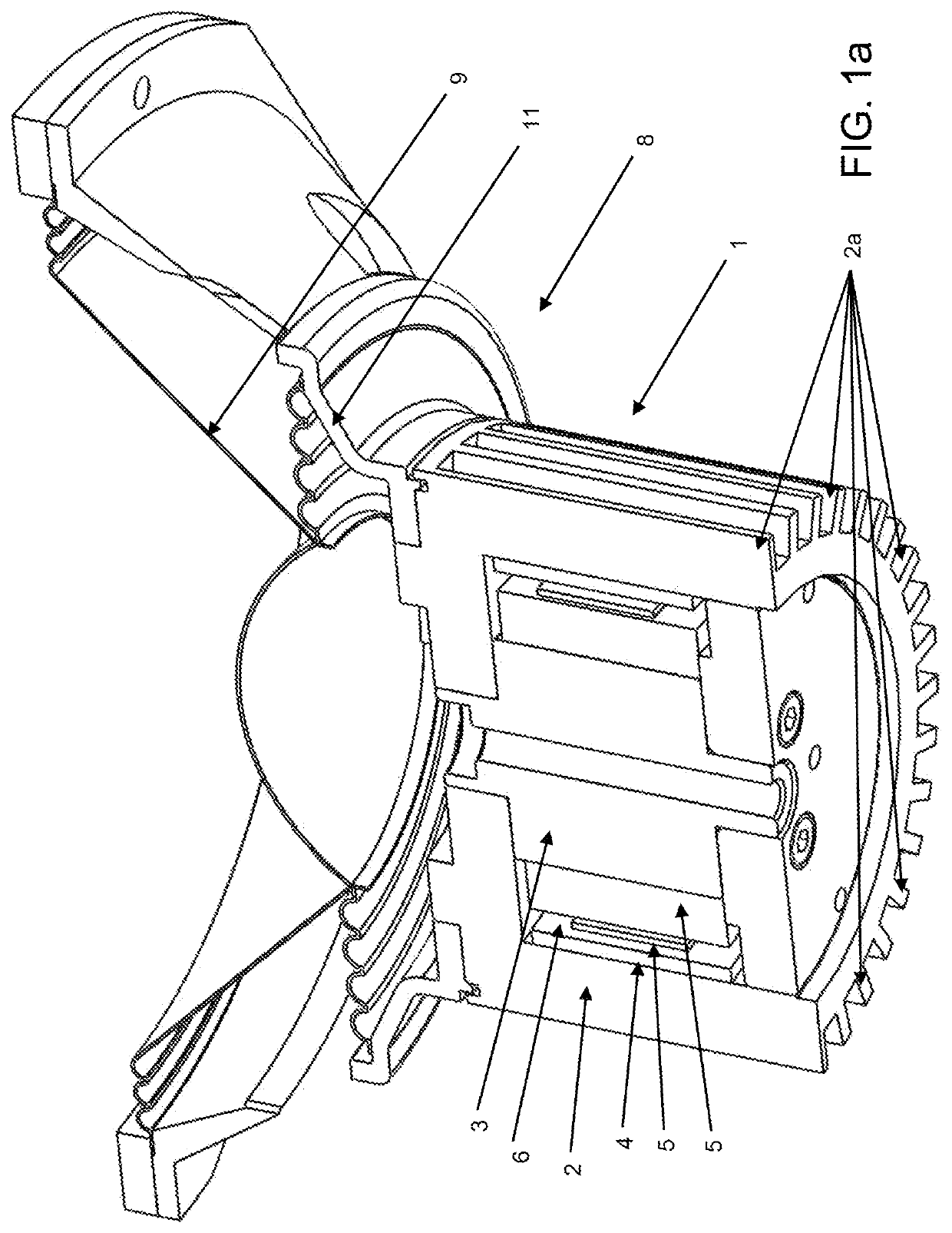 System for cooling the stationary winding of an induction motor