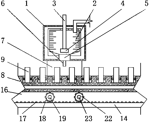 Filling machine having conveying function and used for cosmetic products