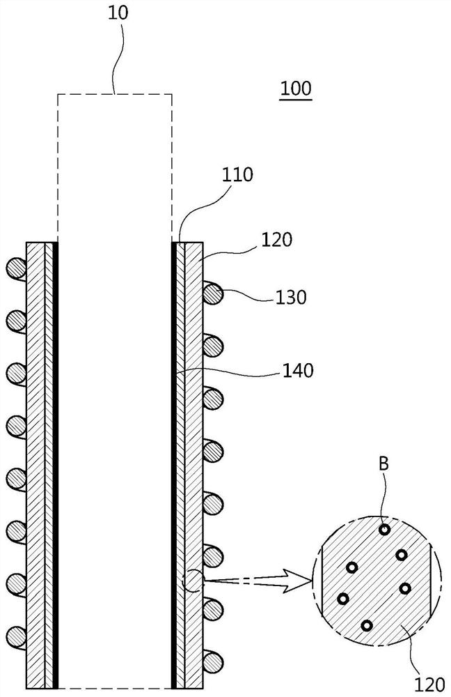 Heater for cigarette-type electronic cigarette device, and cigarette-type electronic cigarette device comprising same