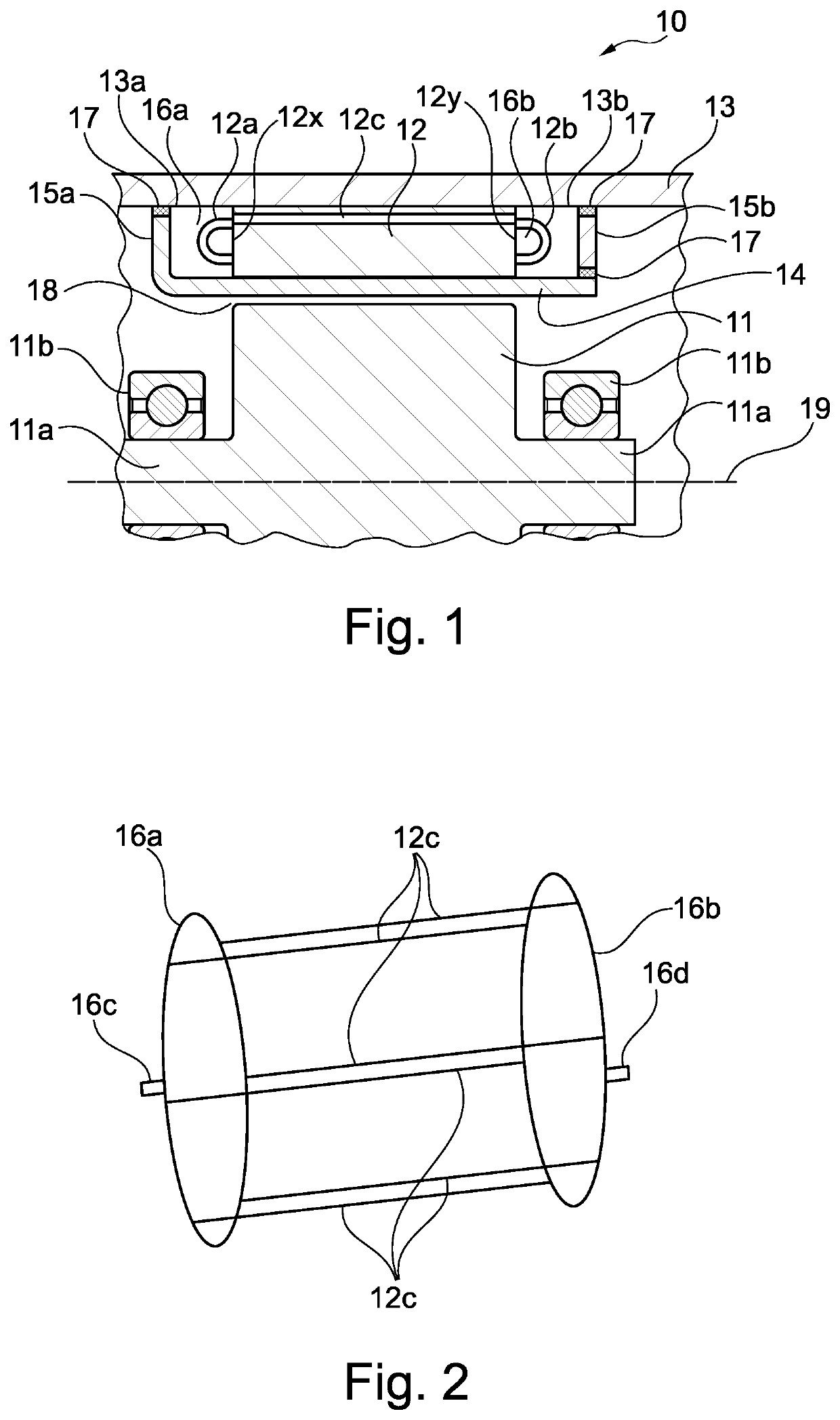 Rotating electrical machine, electric motor, vehicle having an electric drive, can and production method for same