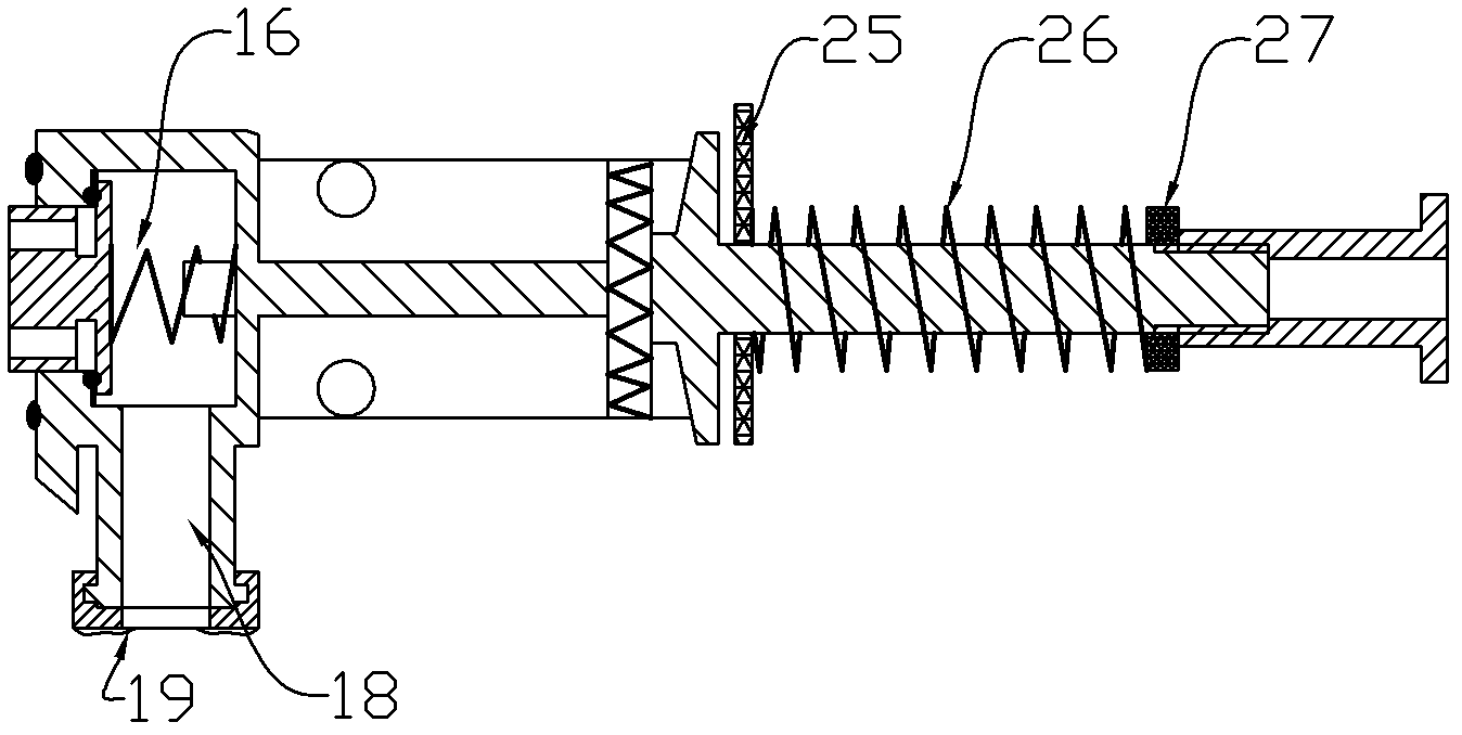 Automatic connecting/disconnecting device for braking air ducts of railroad vehicles