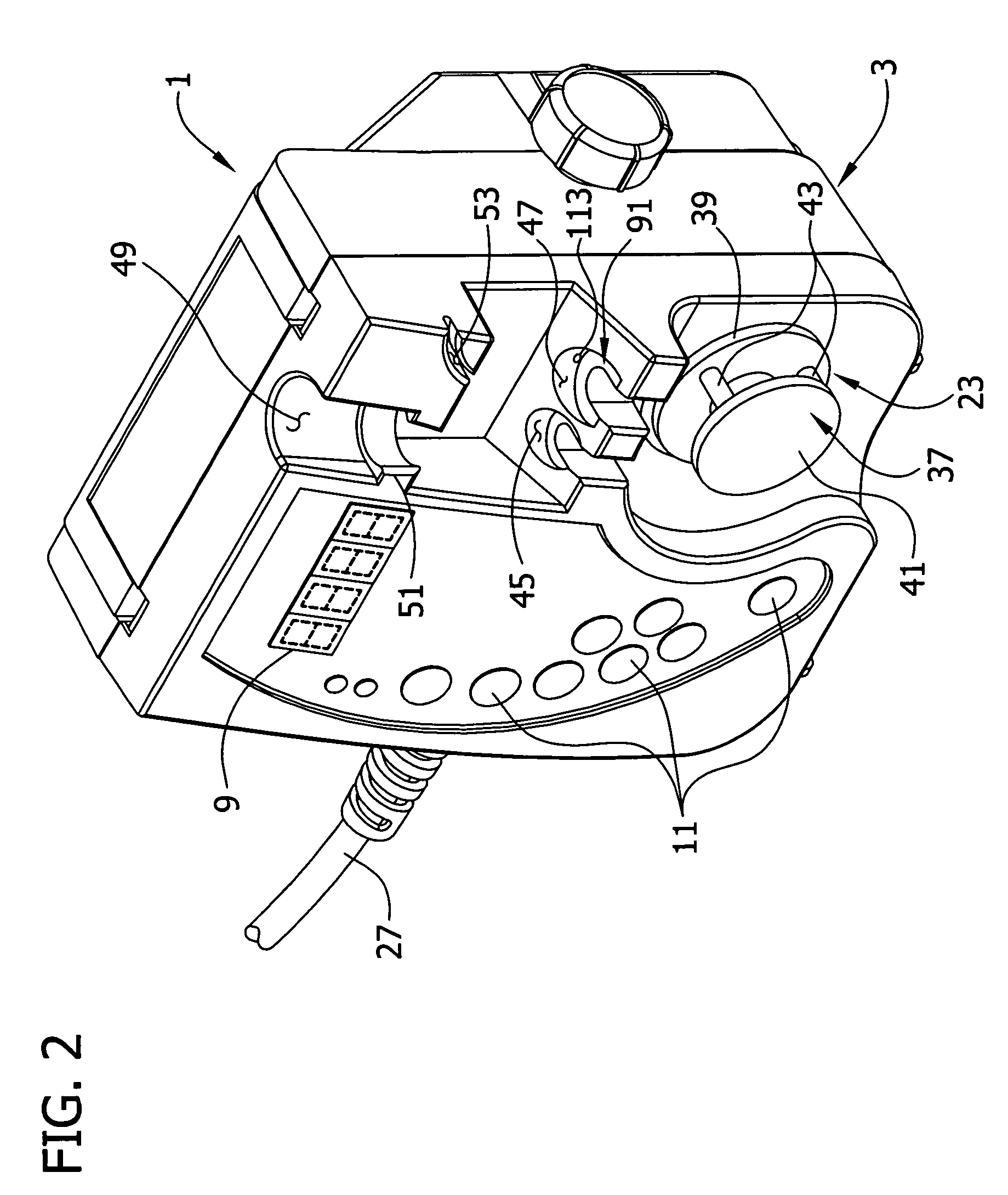 Pump set with secure loading features