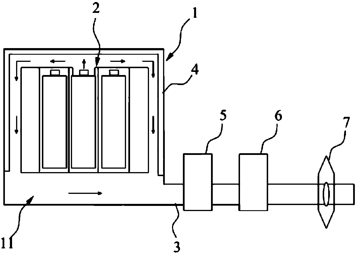 Battery pack heat dissipating device