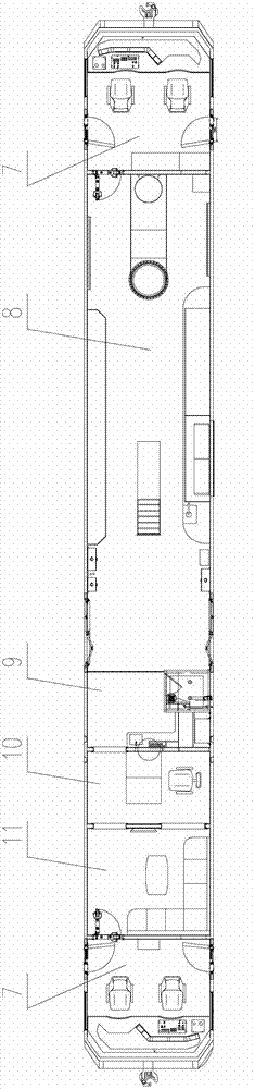 Comprehensive operation vehicle of railway contact system