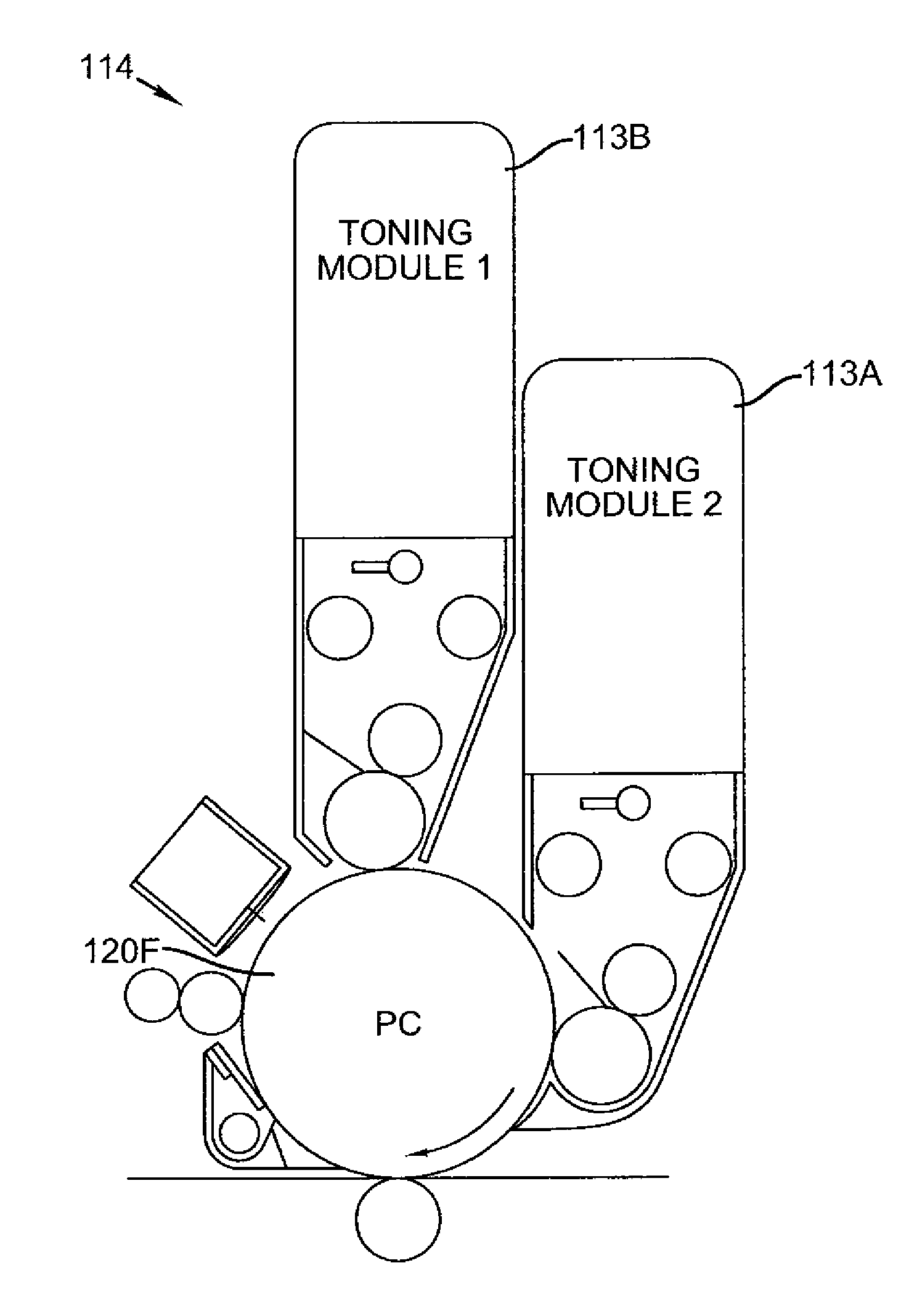 Multicolor electrophotographic print engine