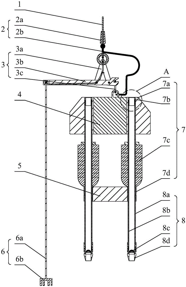 Visible double-row columnar sampler for deep-sea sampling