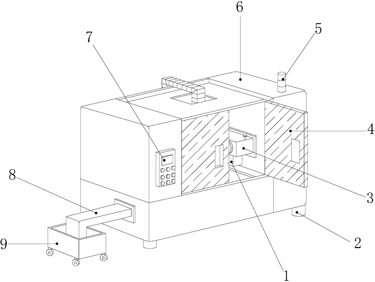 Double-spindle core moving type numerical control lathe