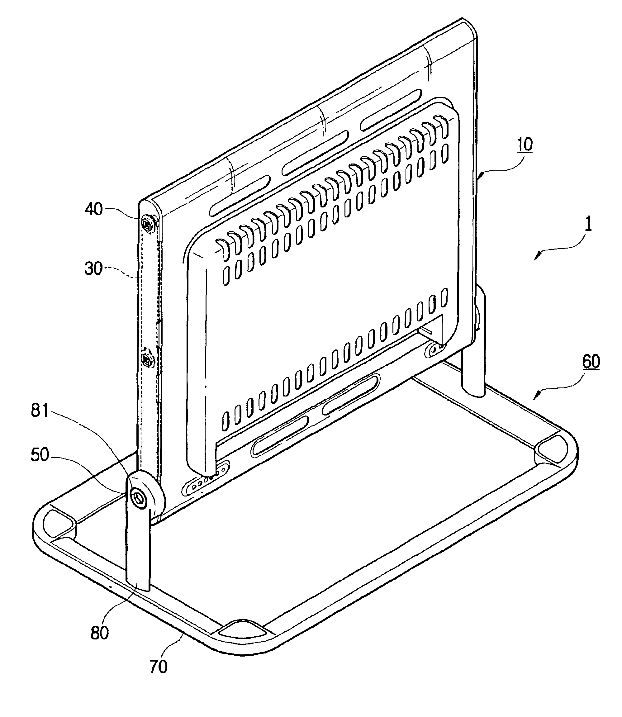 Device for combining electronic appliances and displaying apparatuses employing the same