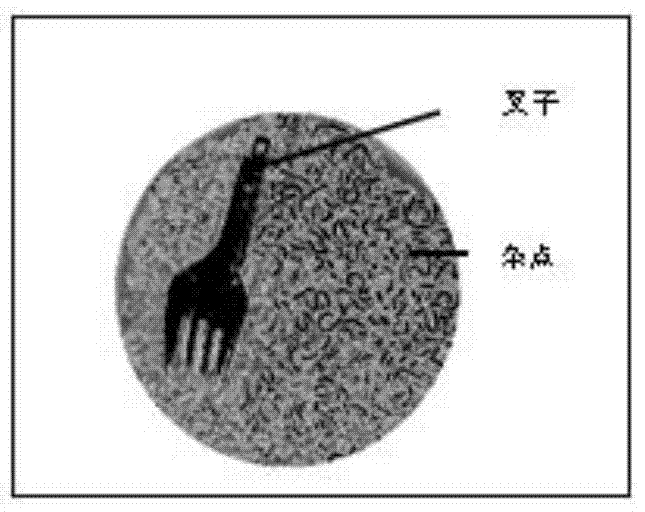 Image segmentation method for cup noodles in which forks are thrown through throwing machine