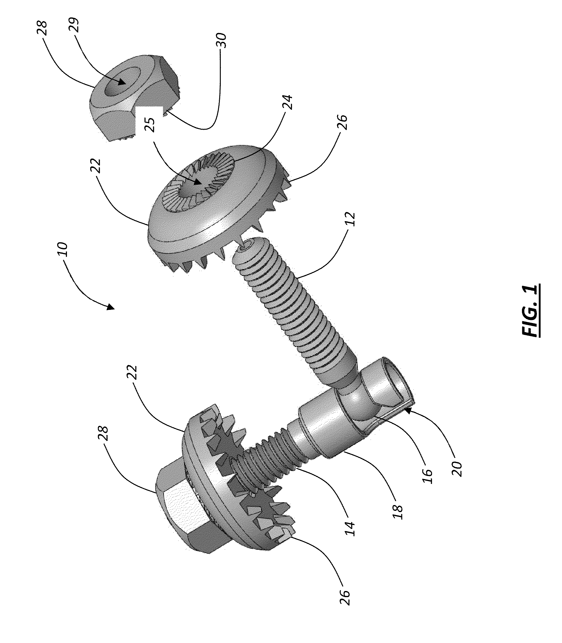 Transfacet fixation assembly and related surgical methods