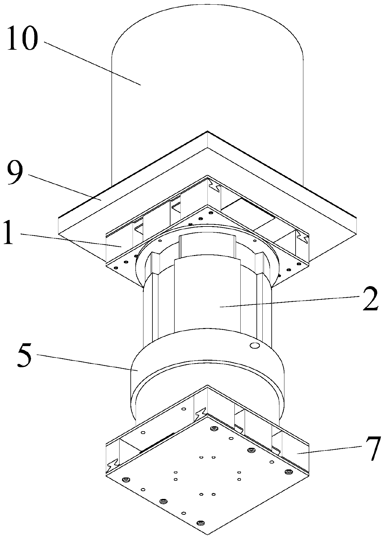 Multi-dimensional seismic reduction and isolation device for storage tank