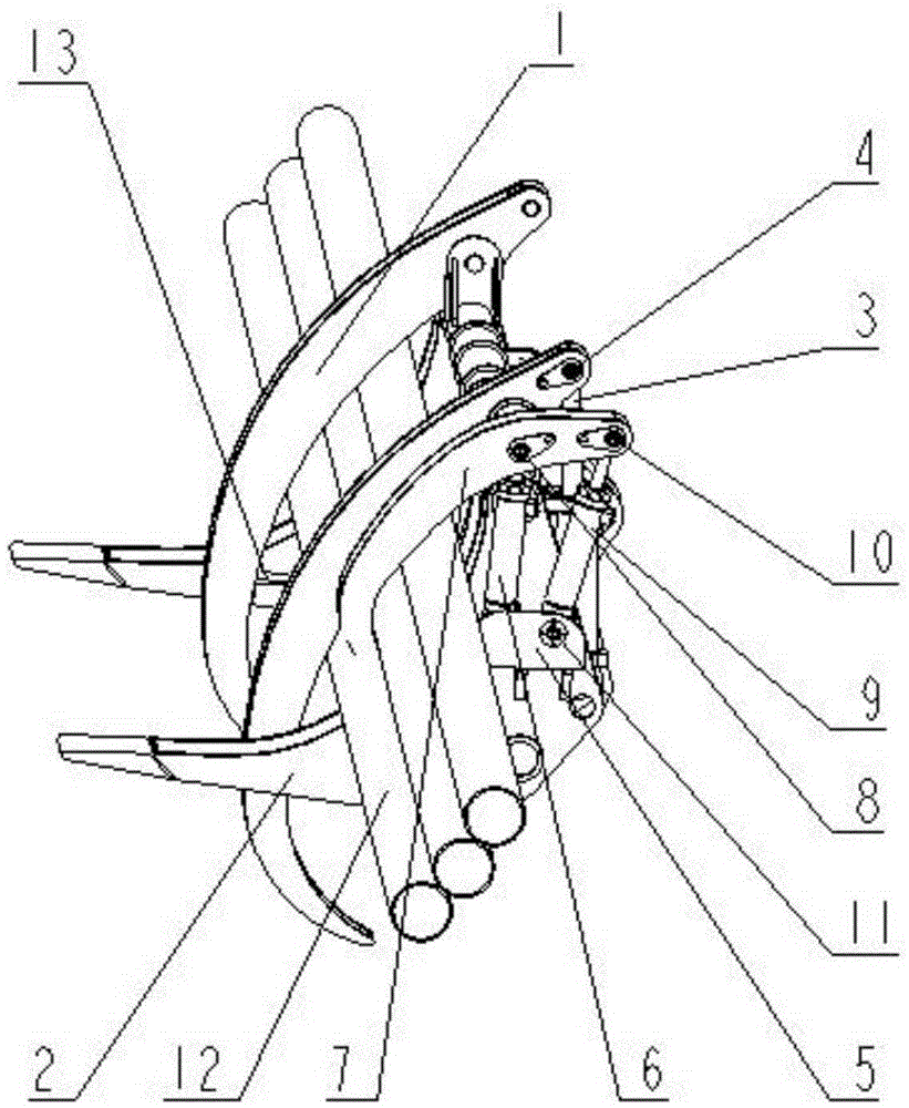 Tube arranging device for steel tube fork of loader