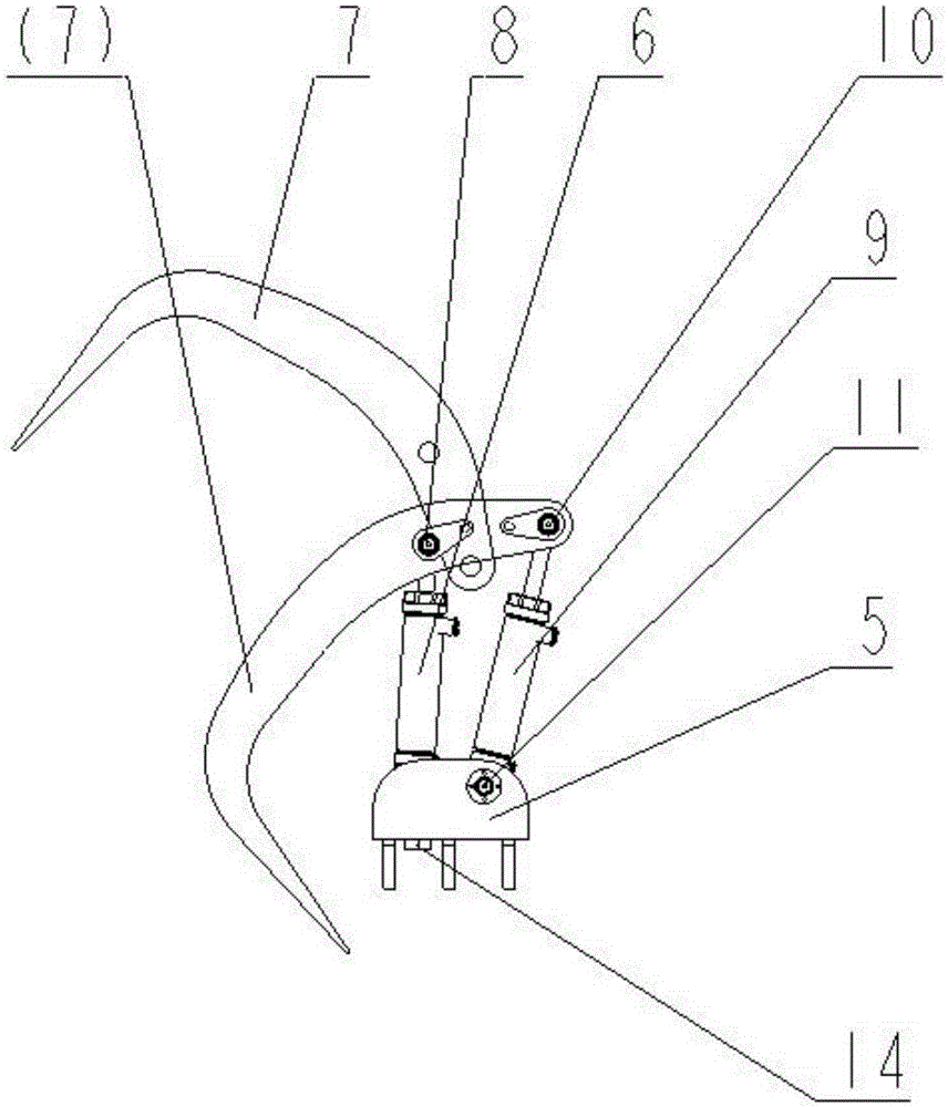 Tube arranging device for steel tube fork of loader