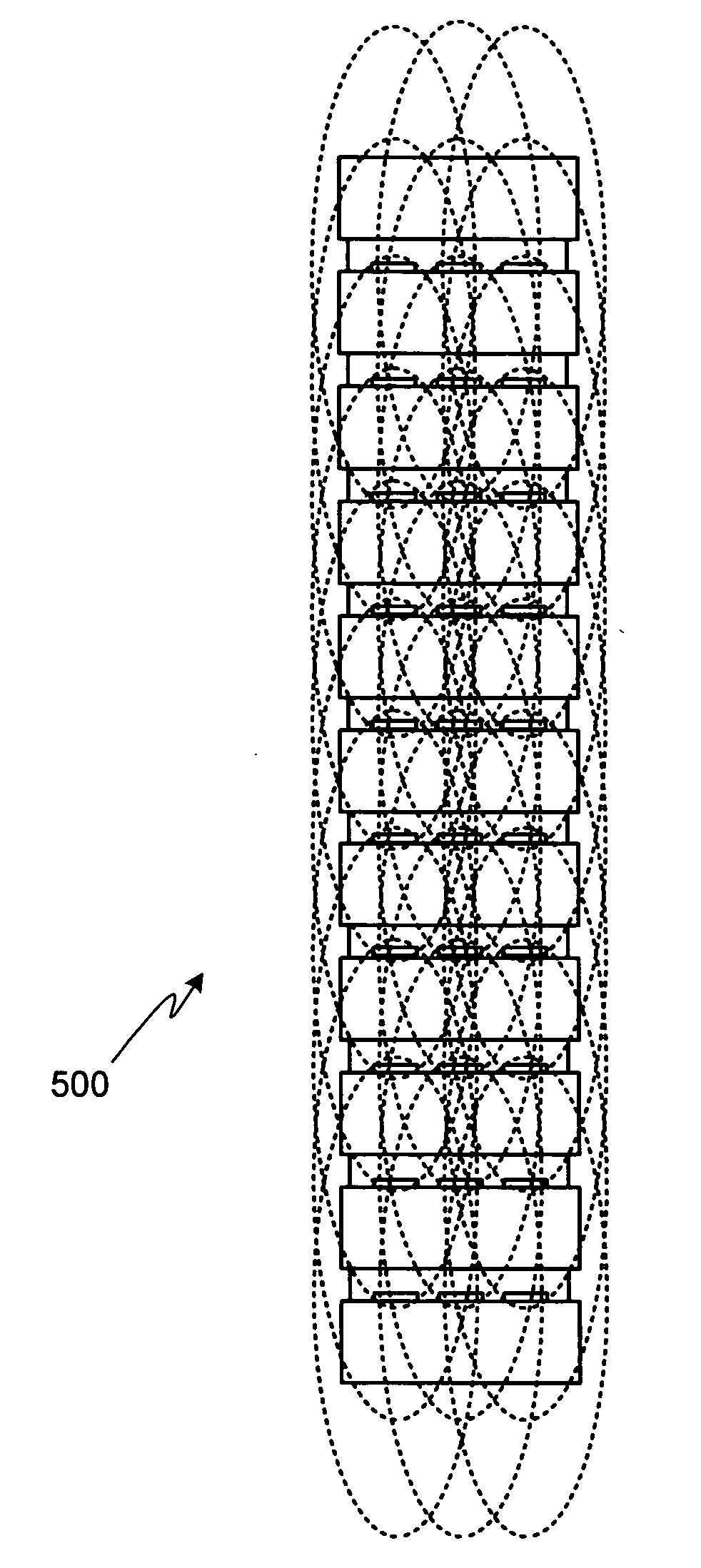 Laser diode package utilizing a laser diode stack