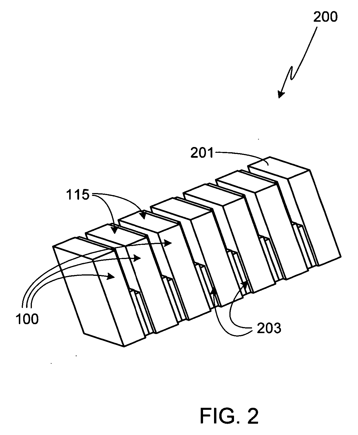 Laser diode package utilizing a laser diode stack