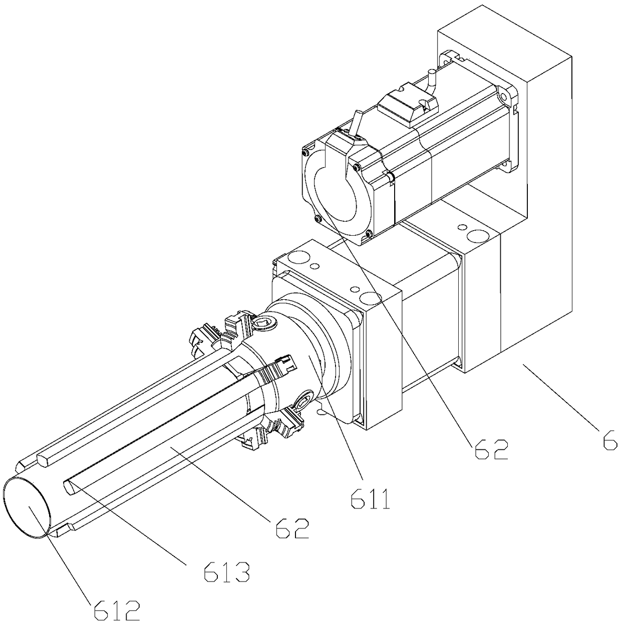 Irradiated thin-wall aluminium pipe splitting device and splitting method