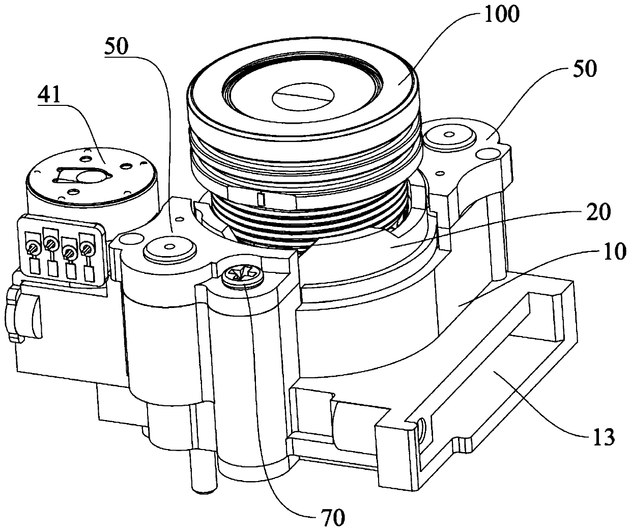 Lens focusing device