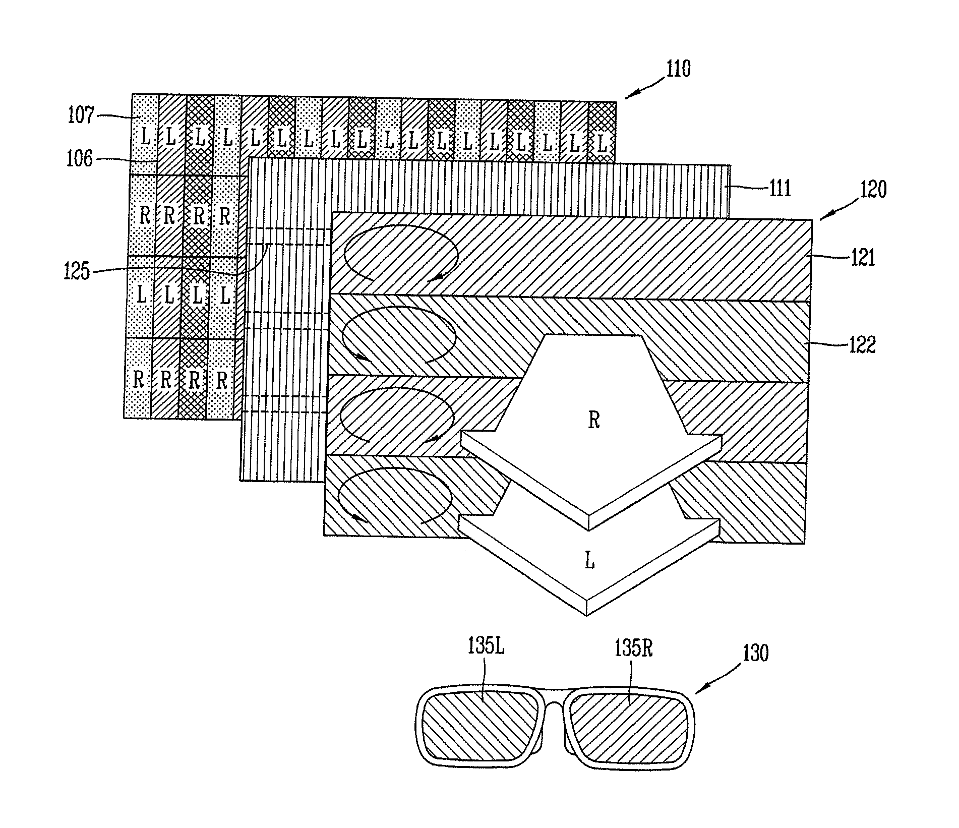 Polarized glasses type stereoscopic image display device and fabrication method thereof