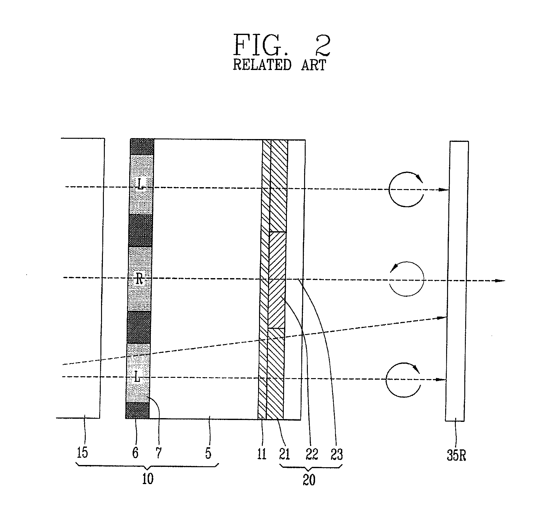 Polarized glasses type stereoscopic image display device and fabrication method thereof