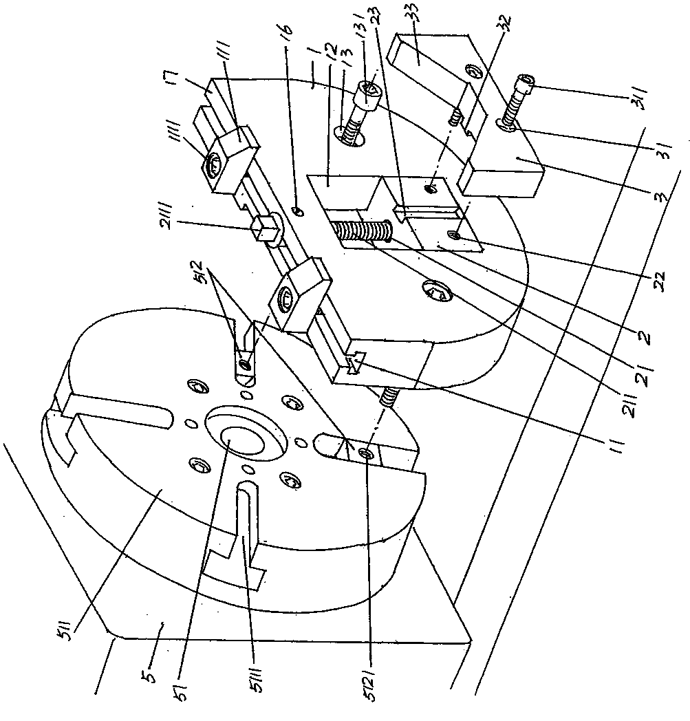 Clamping mechanism for machining glass die