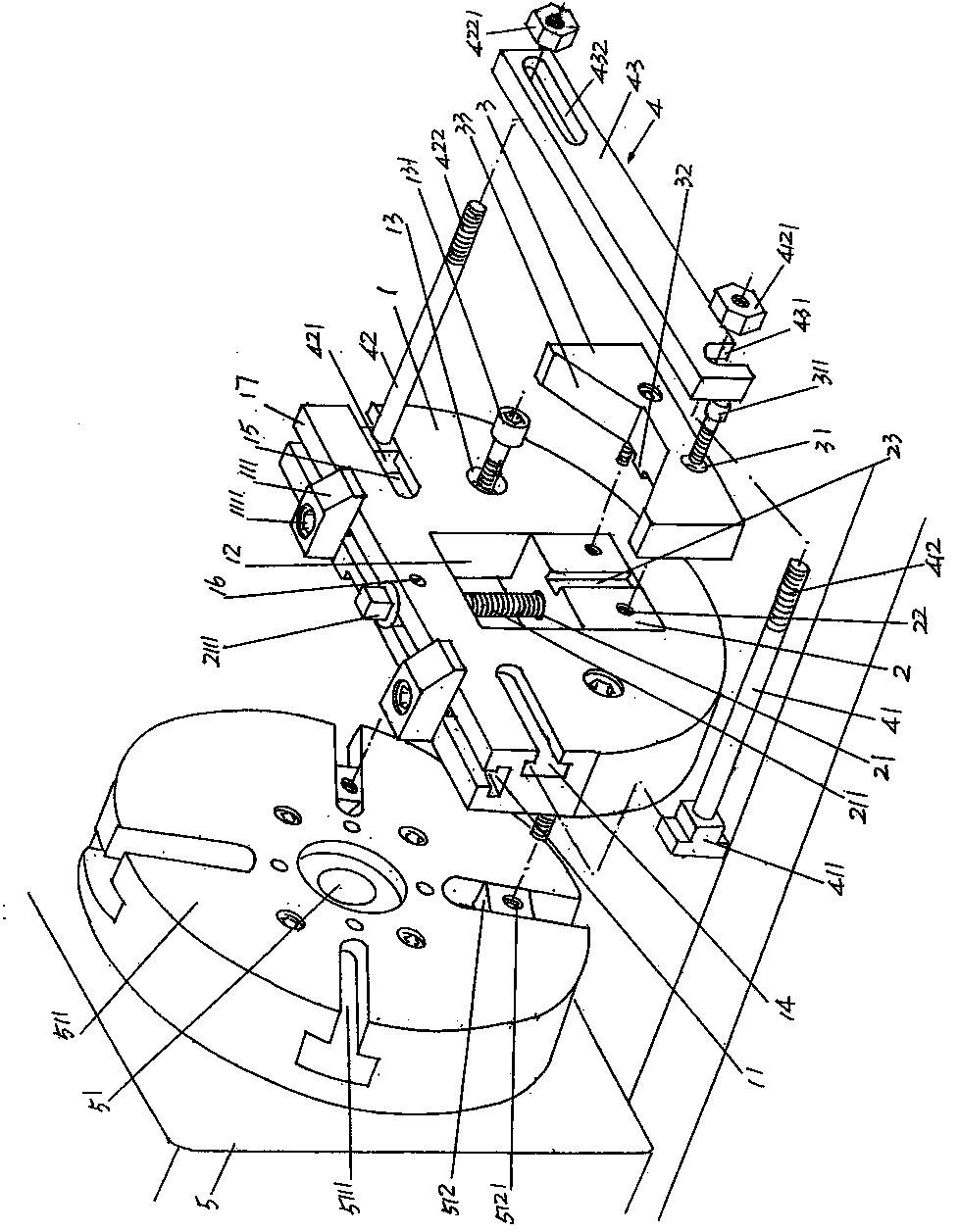 Clamping mechanism for machining glass die