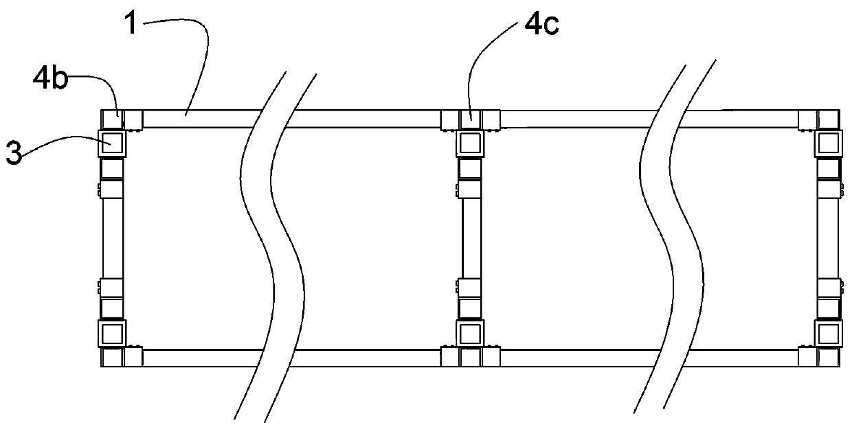 Assembled modular wall structure and mounting method thereof