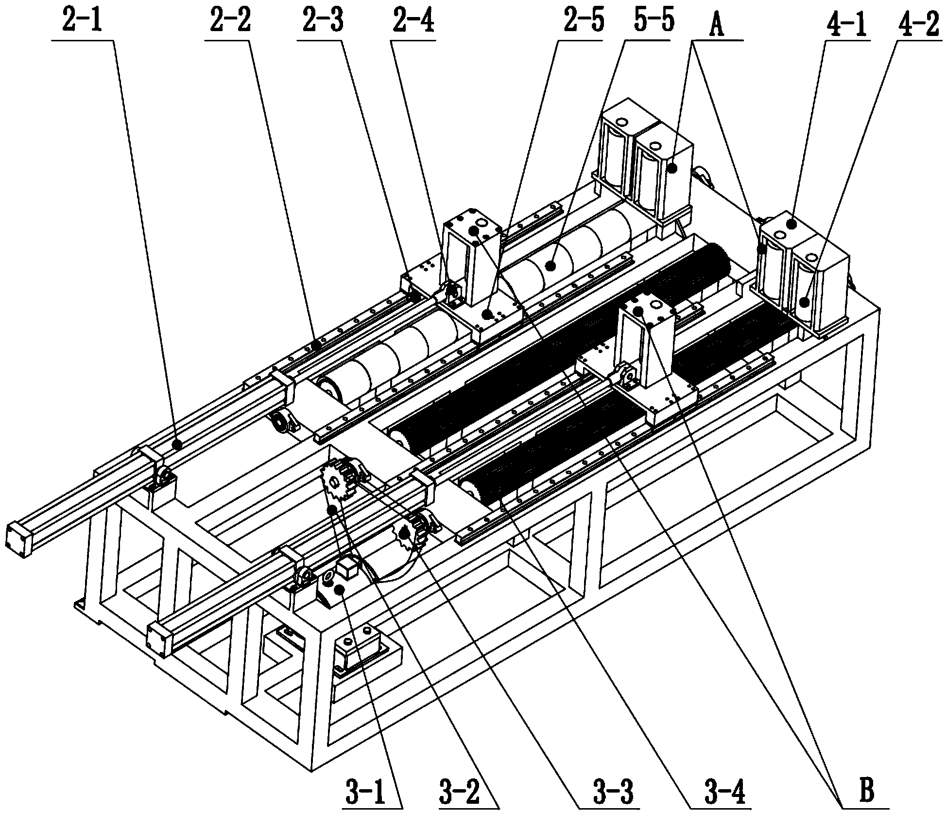 Stable clamping driving device used for H-shaped steel