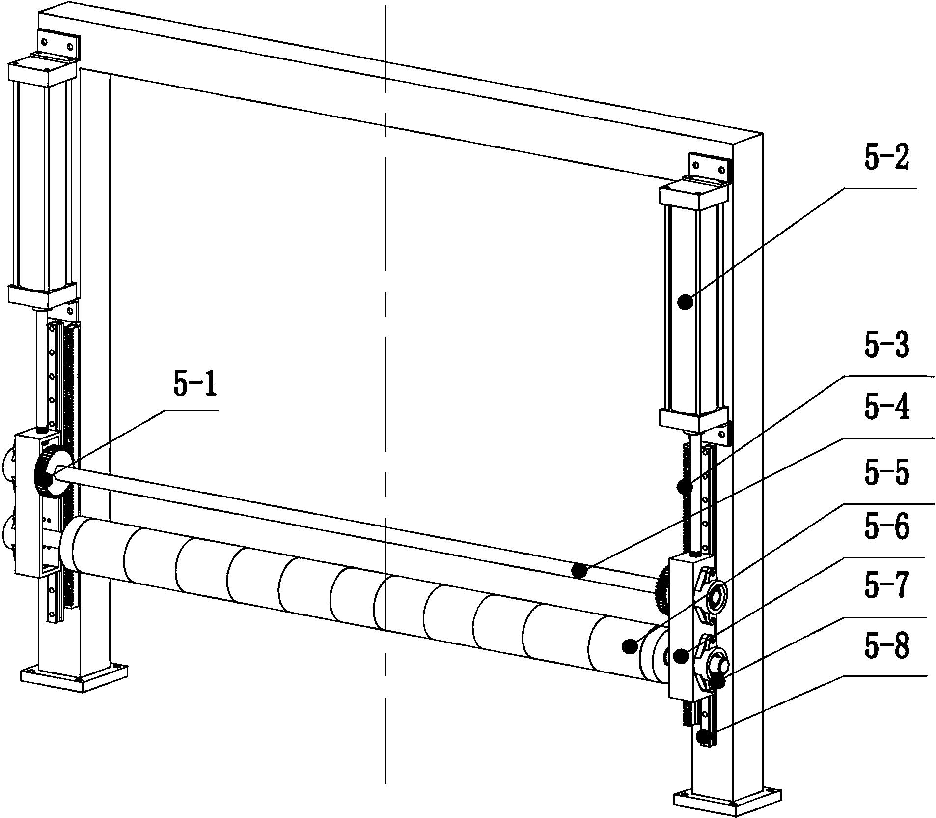 Stable clamping driving device used for H-shaped steel