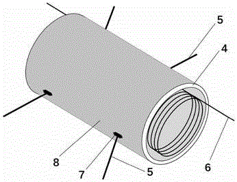 Doped gas-sensitive material having composite structure and used for NO2 gas, gas-sensitive element, production method of gas-sensitive element and application of gas-sensitive material