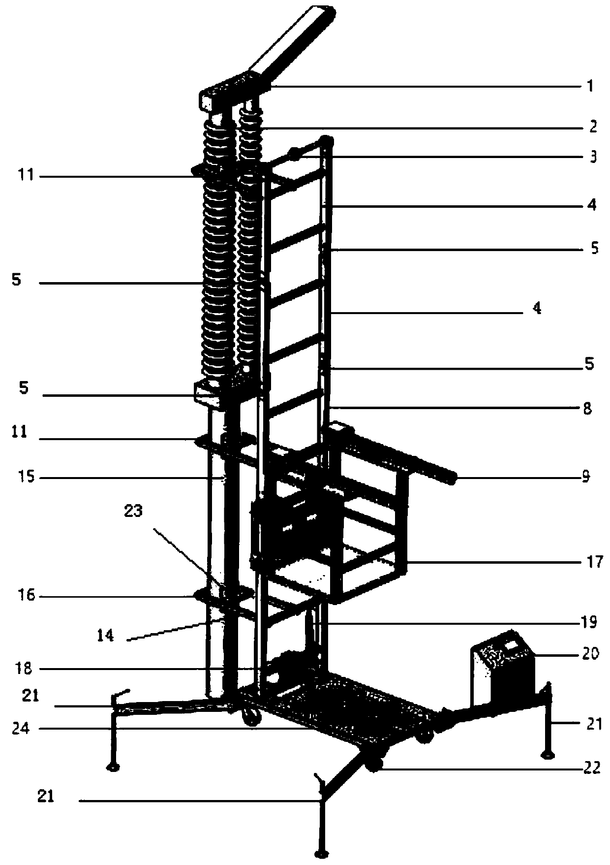 Operation overhauling platform for disconnecting switch of power system