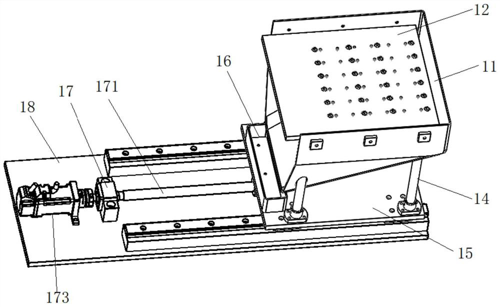 Sealing plastic nail temporary storage device for aluminum shell battery liquid injection port