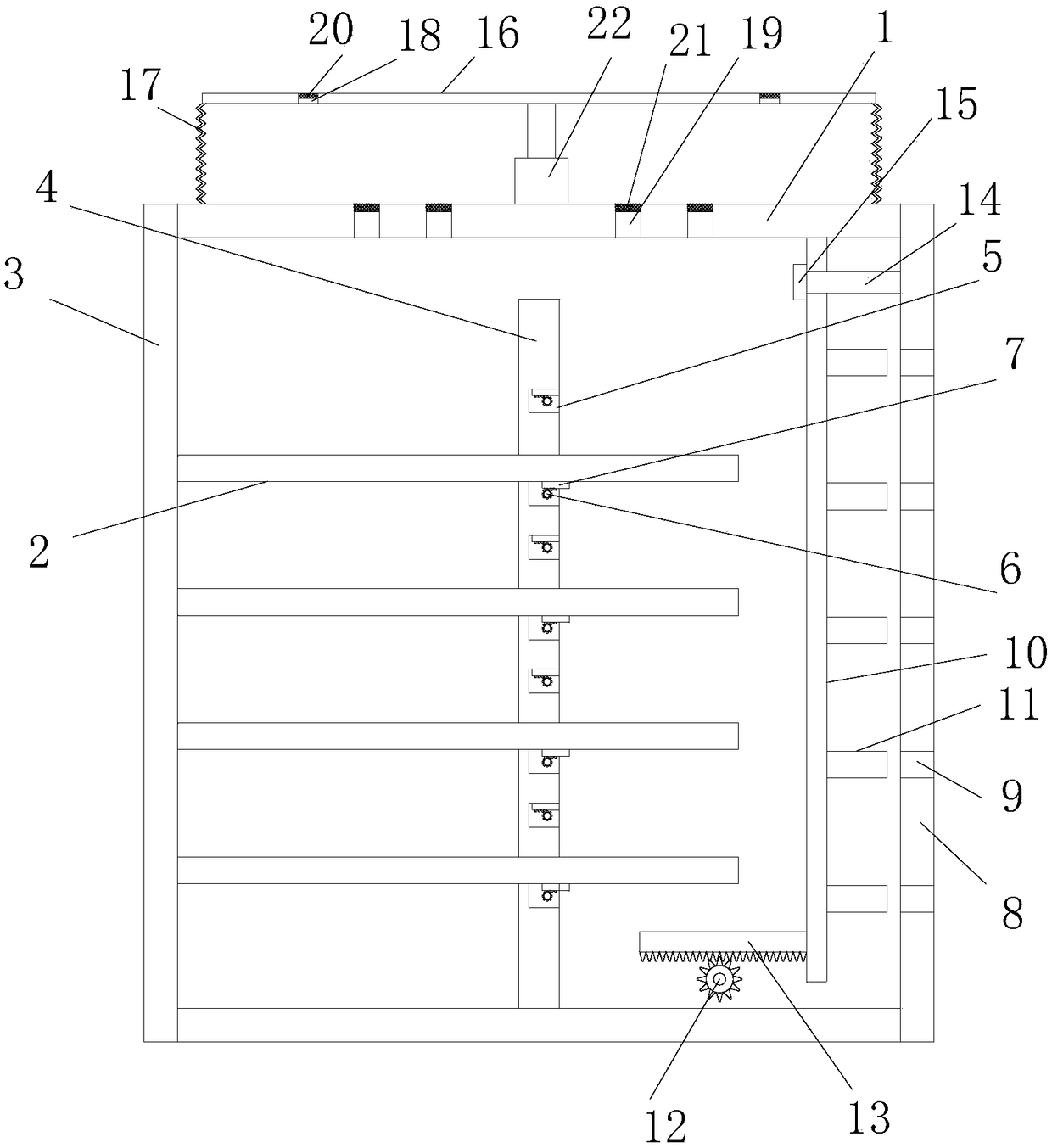 High-low voltage switch cabinet with adjustable internal space