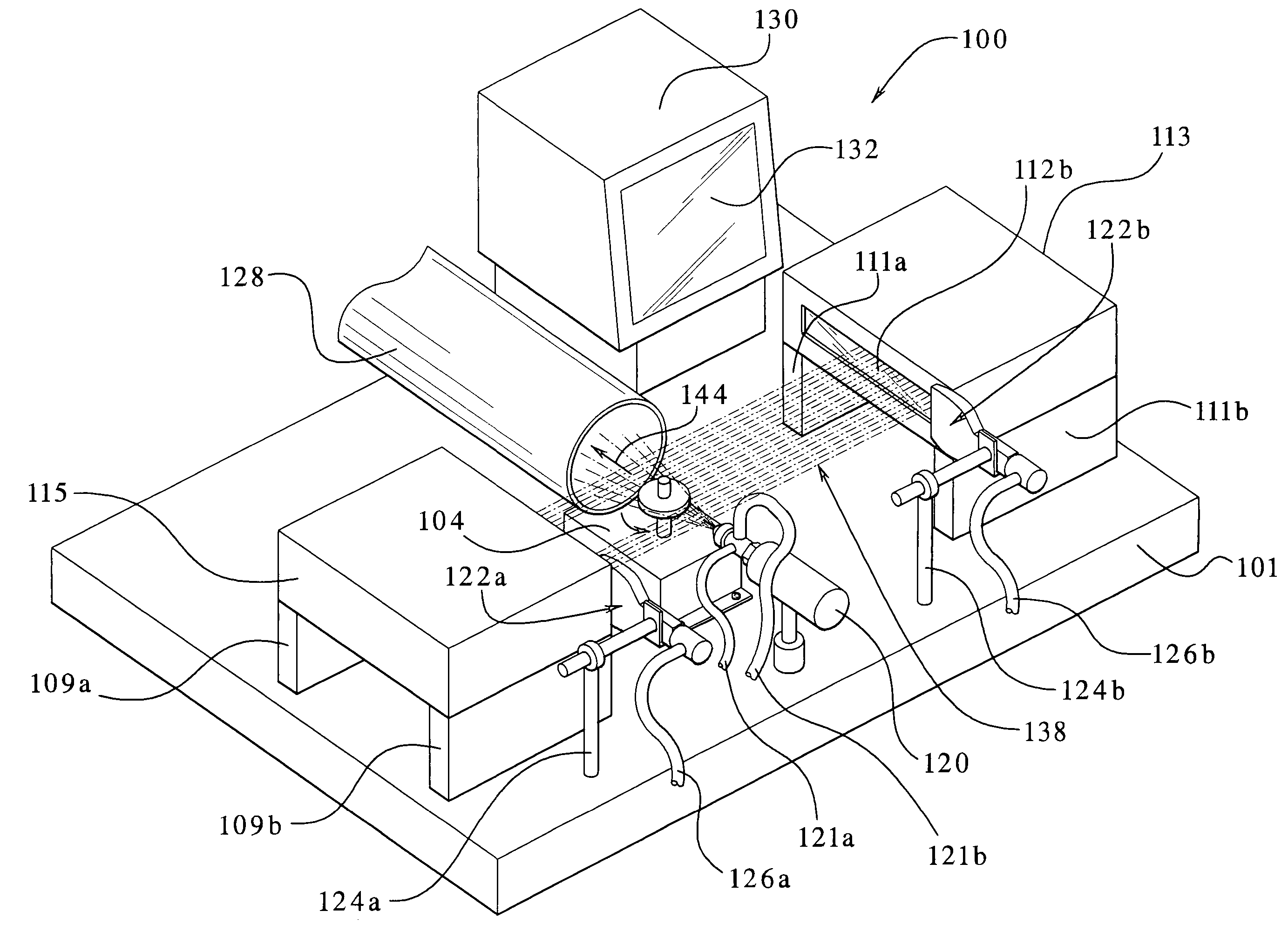 Method for simultaneously coating and measuring parts