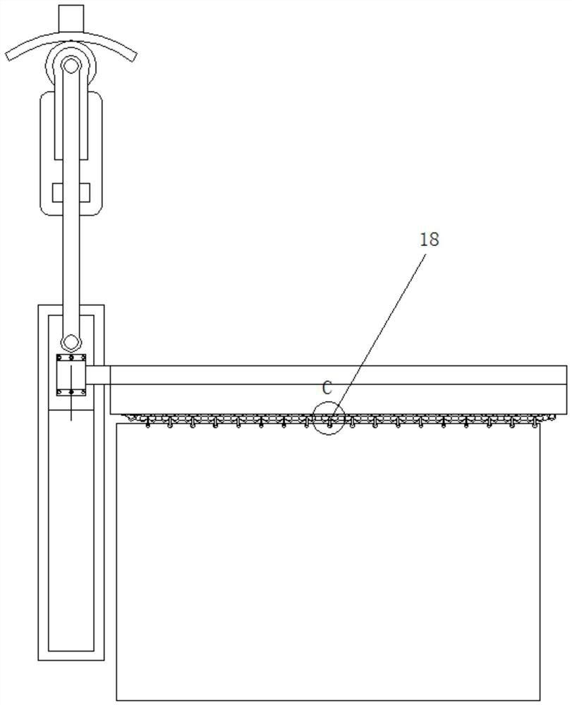 An electric curtain that utilizes a toothed chain drive structure and is easy to lift