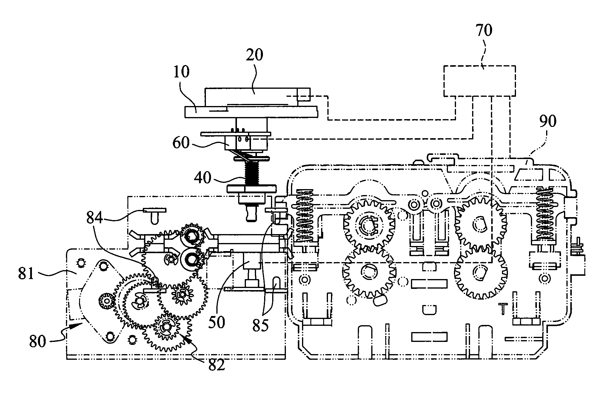 Thickness measuring device of laminating machine