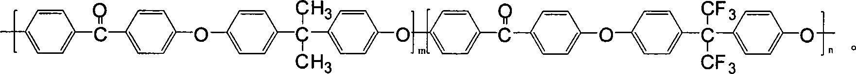 Soluble fluorine-containing polyaryl ether ketone high-performance material, preparation method thereof and mixed film of the same and epoxy resin