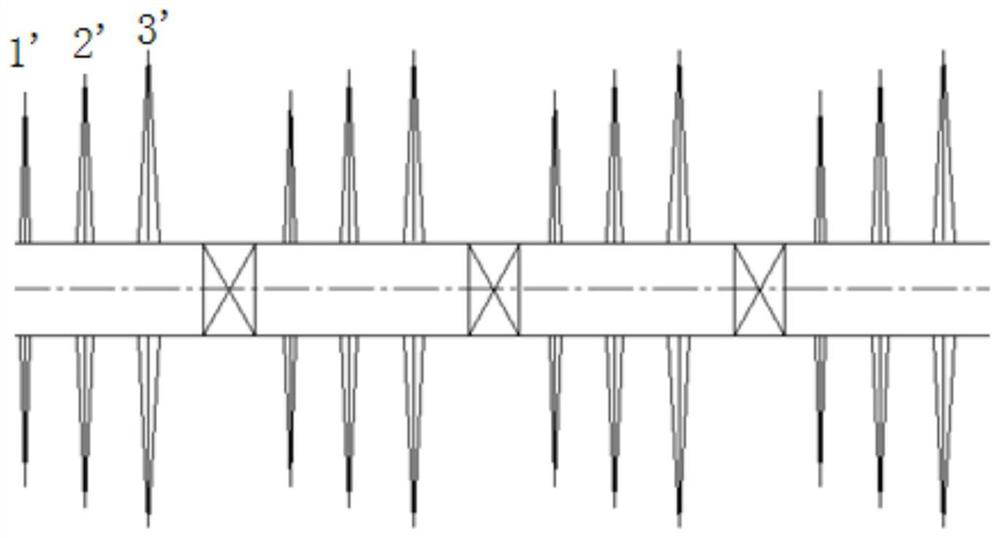 Variable penetration depth cluster perforating gun suitable for horizontal well staged fracturing and application method thereof