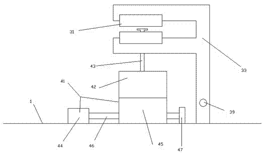 Left-and-right movement lead screw and front-and-back movement lead screw used board machining method