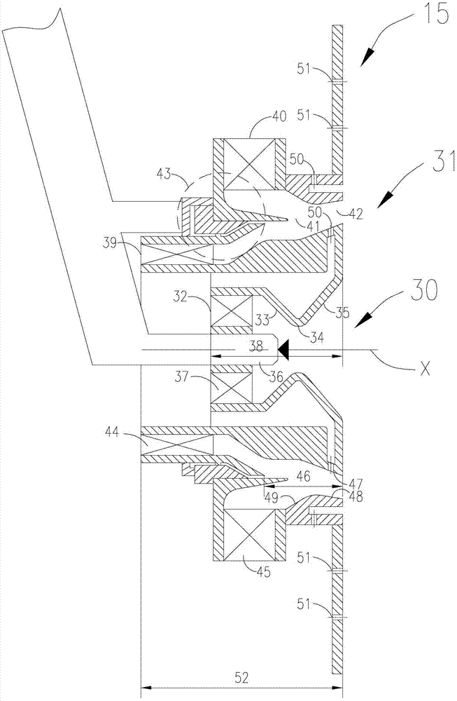 Partial pre-mixing and pre-evaporation burning chamber with prefilm type nozzle