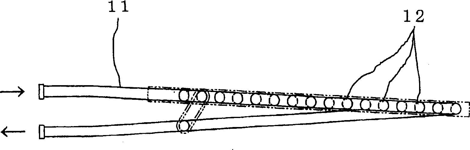 Heat exchanger set supporting piece, stuffing unit and closed type heat exchange tower