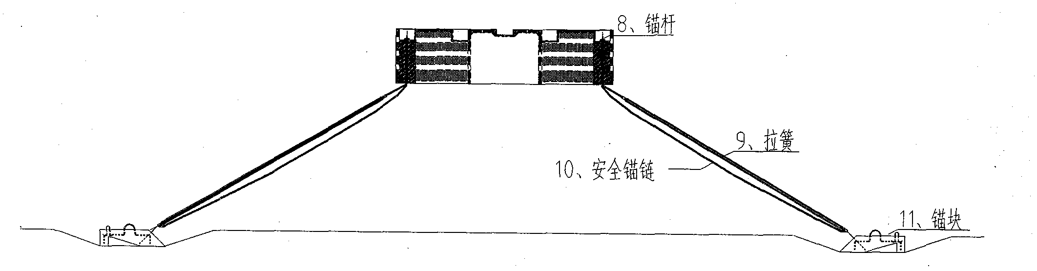 Porous floating breakwater suitable for long waves