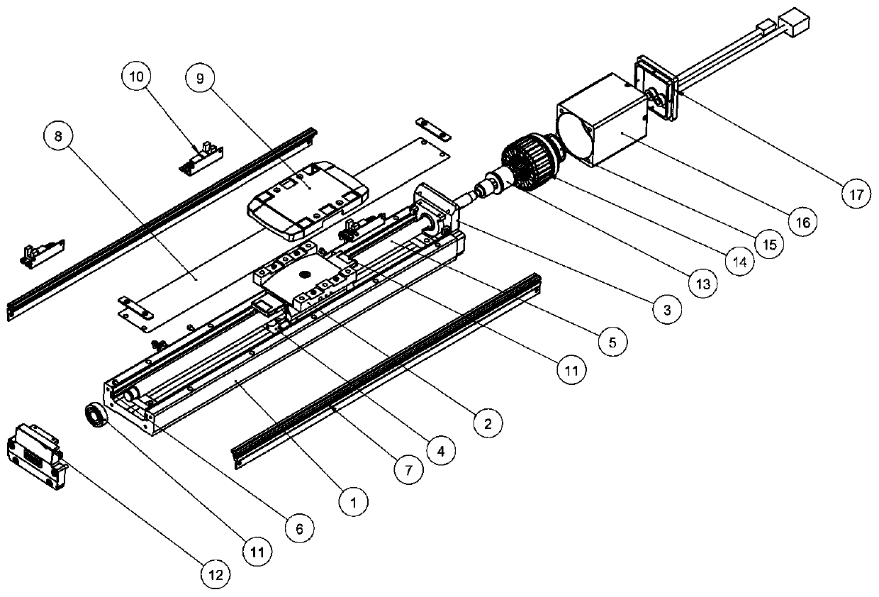 Ball screw and motor integrated driving electric cylinder