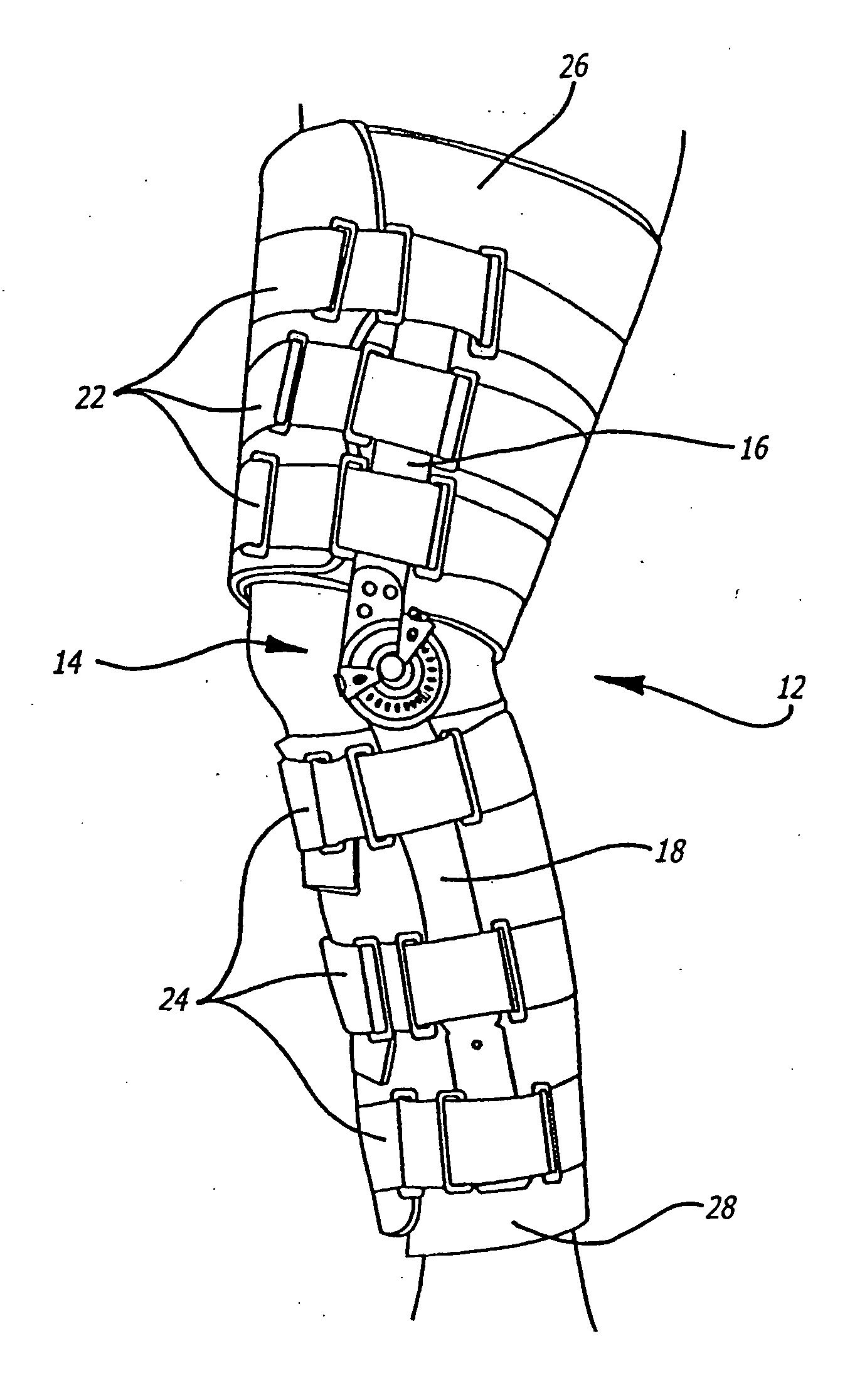 Adjustable ergonomic knee brace