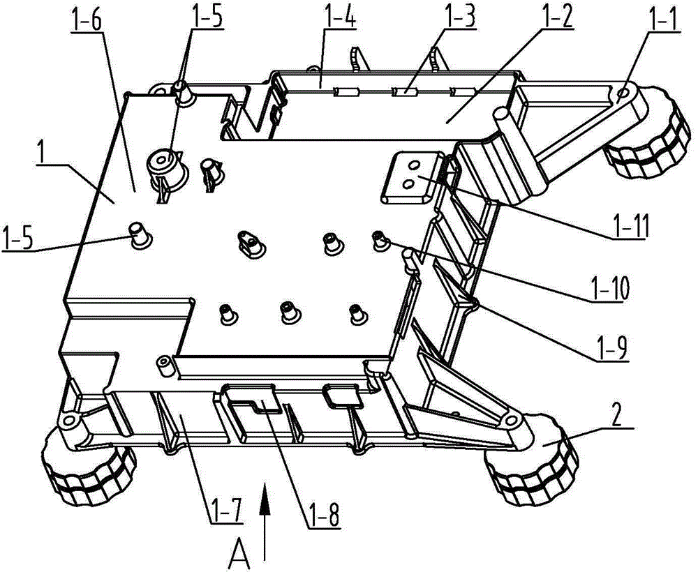 Fixing frame structure for mounting weighing sensor